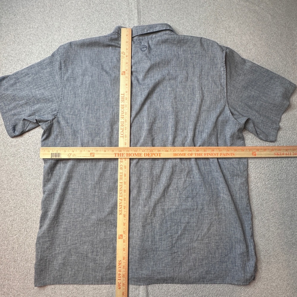 Magellan Outdoors Shirt Men 2XL Gray Aransas Pass Fish Gear Short Sleeve Fishing - Picture 7 of 10